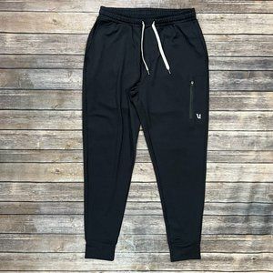Vuori Sunday Performance Jogger Pants Small Men Black Drawstring Active Gym V416